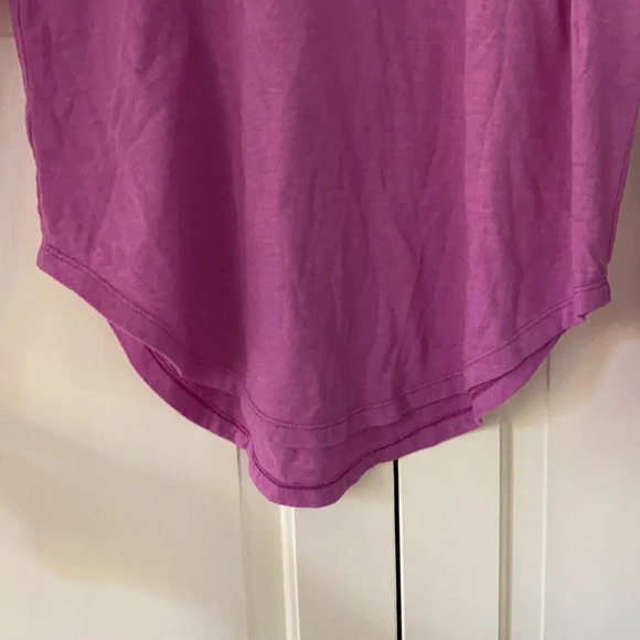 Lou & Grey Purple Cozy‎ Long Sleeve Shirt Purple Oversized Curved Hem Athleisure - Picture 5 of 6